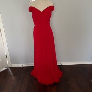 Azazie Audrianna Red bridesmaid dress size 14